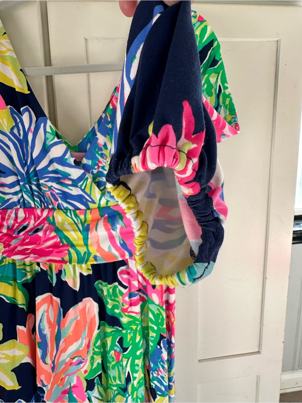 Lilly Pulitzer Long Sleeve Surplice Cinch Waist Floral Dress Small - Picture 4 of 7